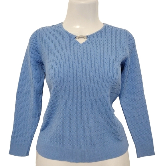 Karen Scott - Petites Rib-Knit Sweater - Picture 1 of 12
